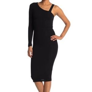 Good American DayNight One Sleeve Bodycon Dress M Medium